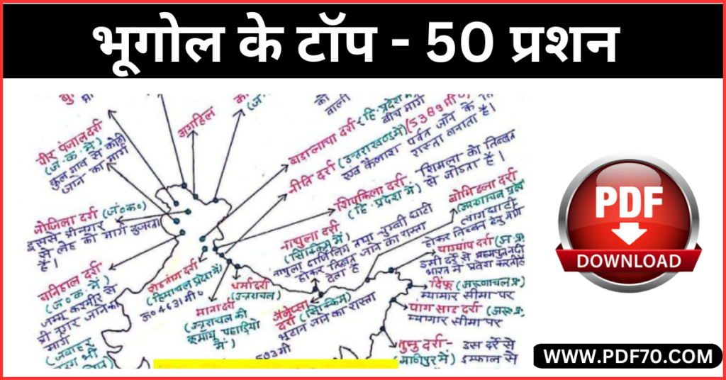 Indian Geography Notes PDF in Hindi