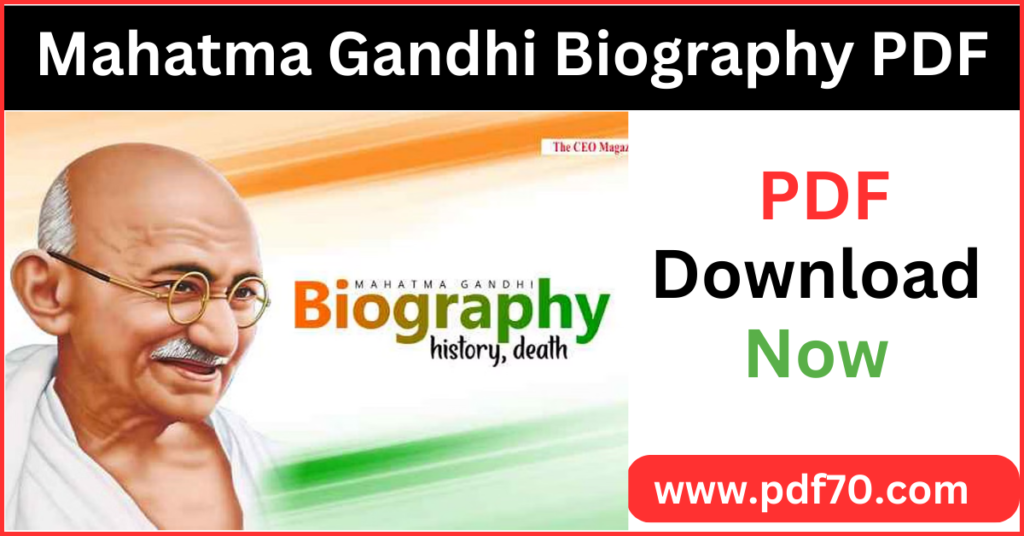 Mahatma Gandhi Biography In English PDF